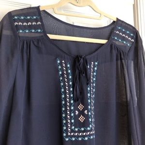 Womens Top, Gorgeous Embroidered Front.